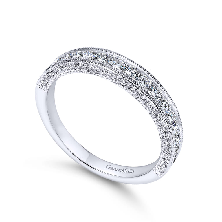 14K White Gold  Matching Wedding Band - 0.83 ct - Shot 3