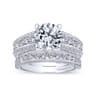 14K White Gold  Matching Wedding Band - 0.83 ct