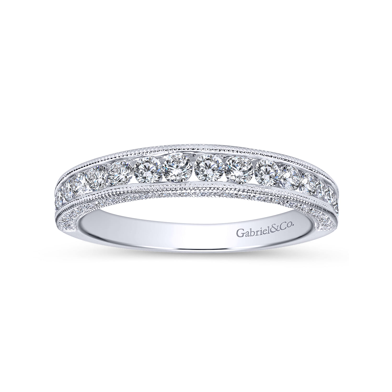 14K White Gold  Matching Wedding Band - 0.83 ct - Shot 5
