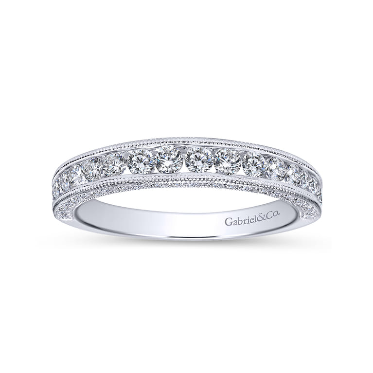 14K White Gold  Matching Wedding Band - 0.83 ct - Shot 5