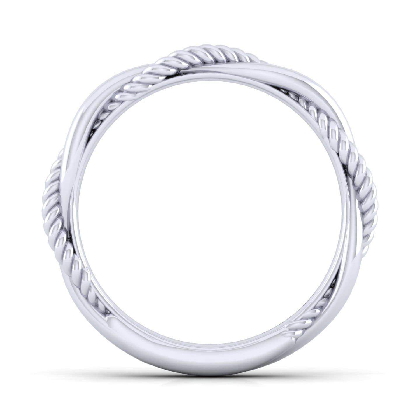 14K White Gold Matching Wedding Band - Shot 2