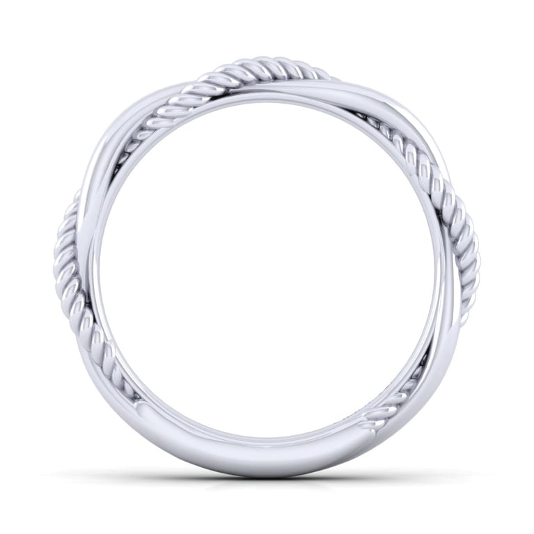14K White Gold Matching Wedding Band - Shot 2