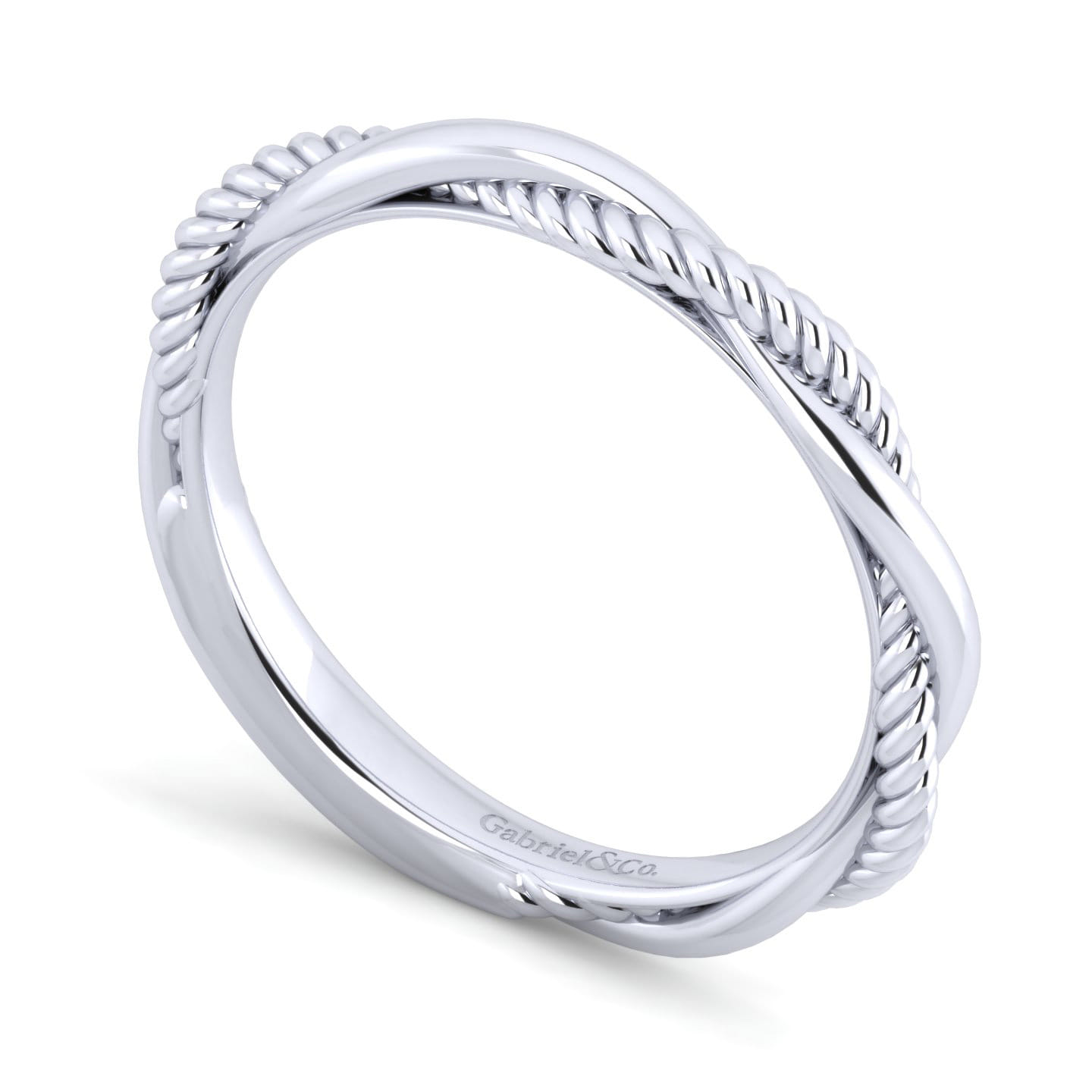 14K White Gold Matching Wedding Band - Shot 3