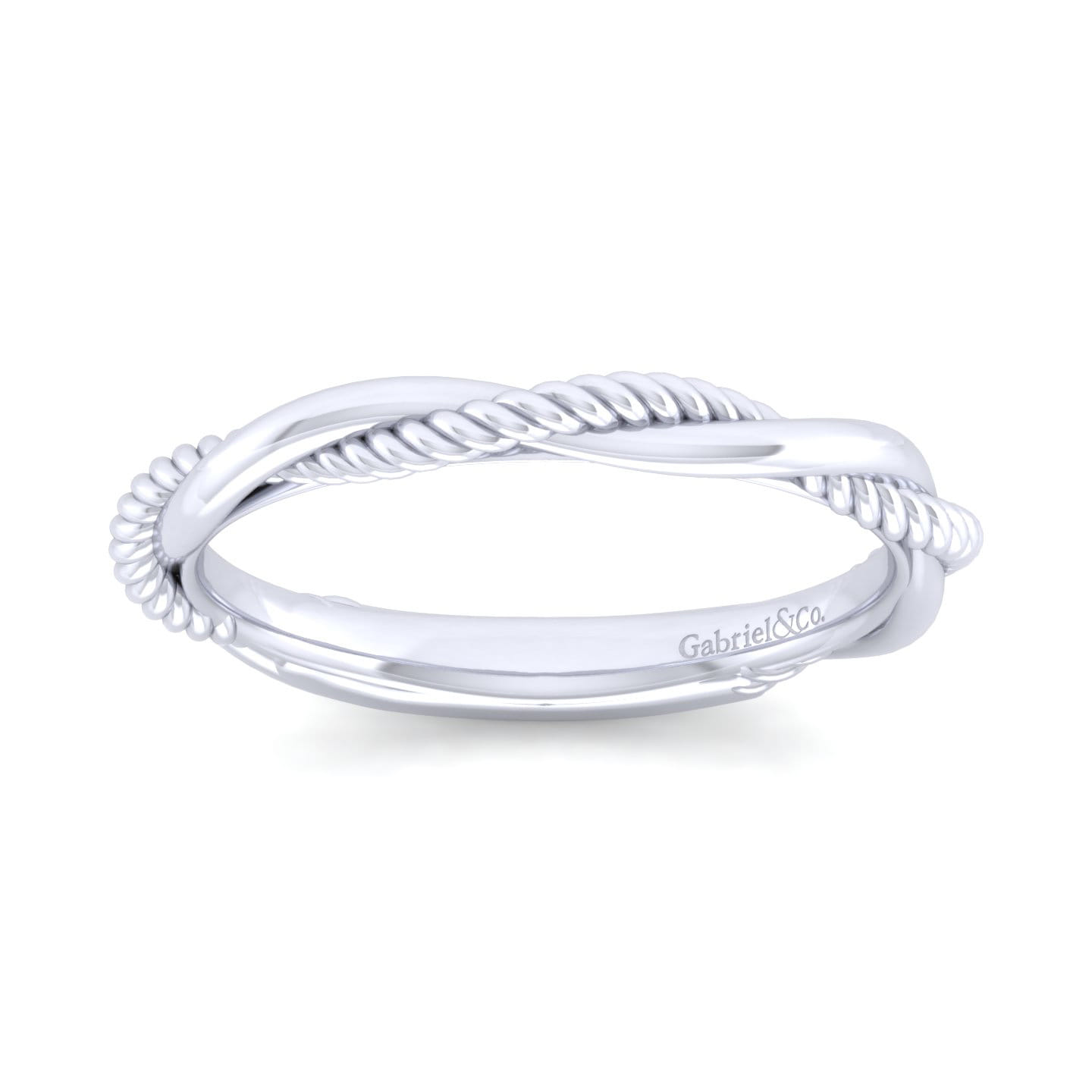 14K White Gold Matching Wedding Band - Shot 4