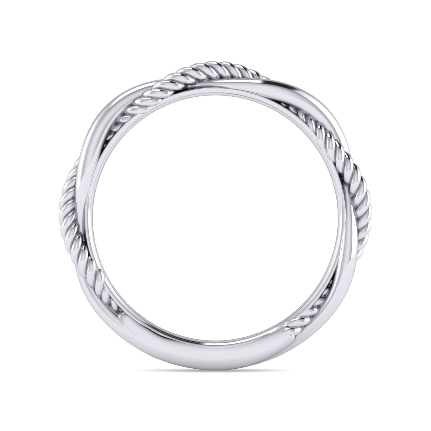 14K White Gold Matching Wedding Band - Shot 2