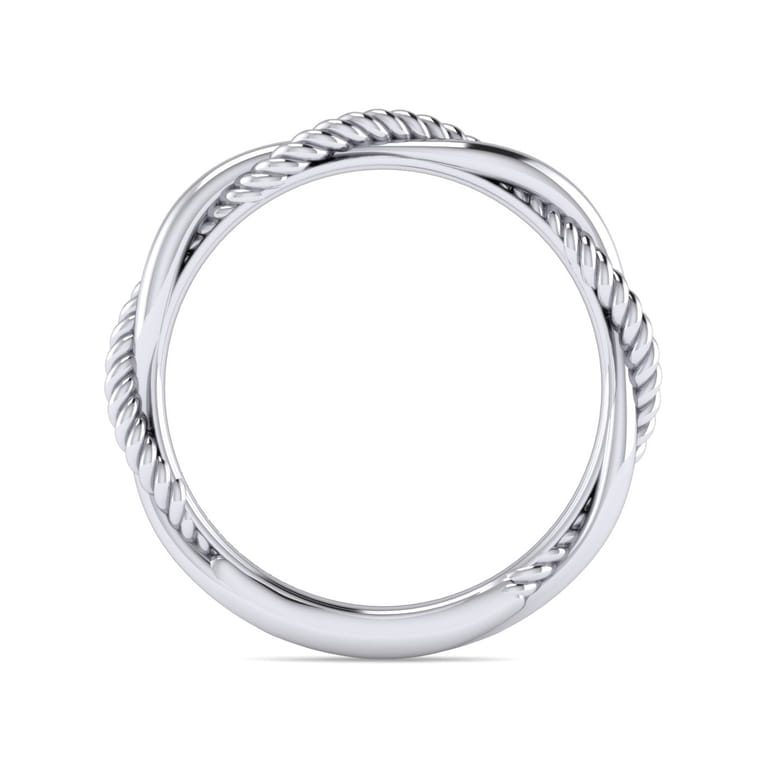 14K White Gold Matching Wedding Band - Shot 2