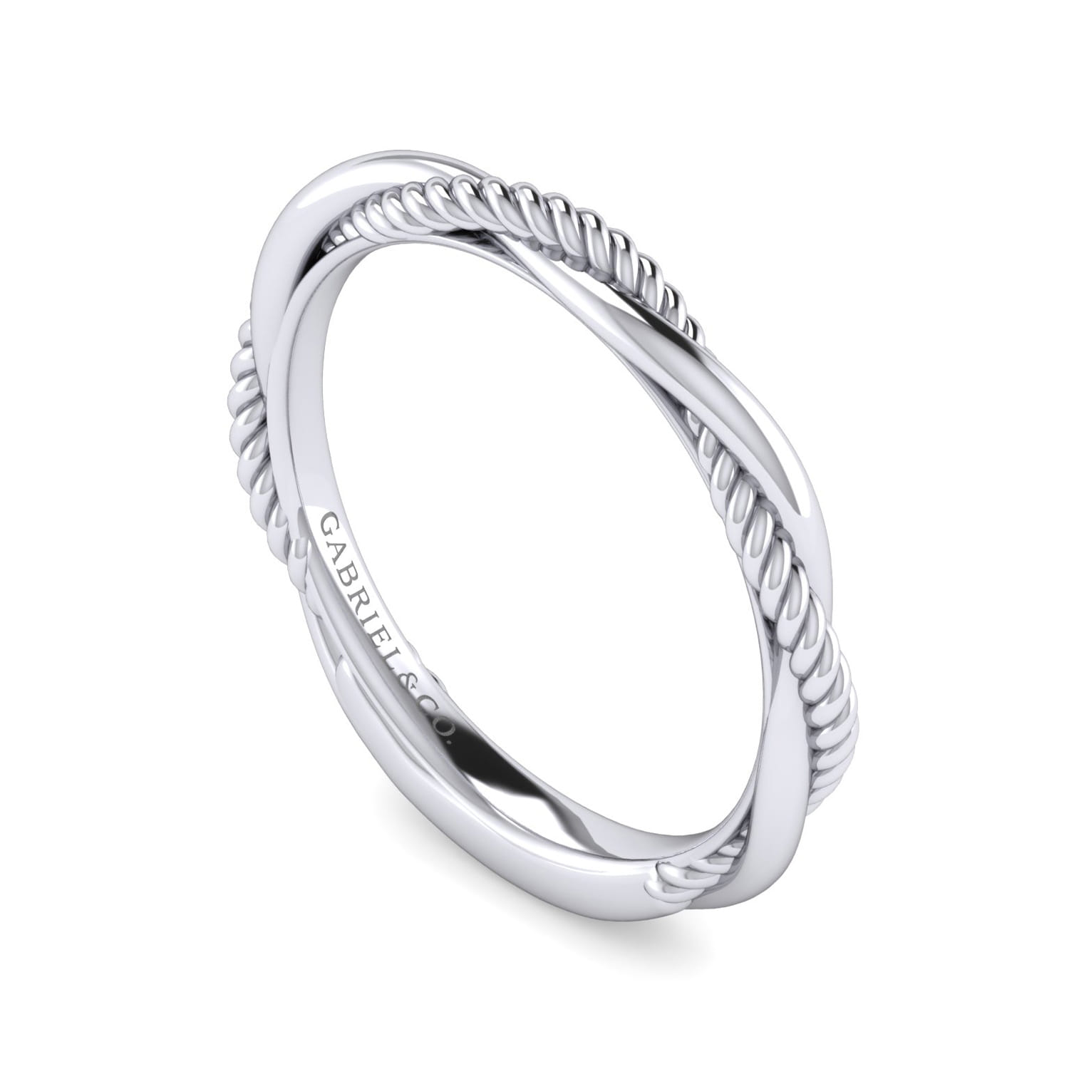 14K White Gold Matching Wedding Band - Shot 3