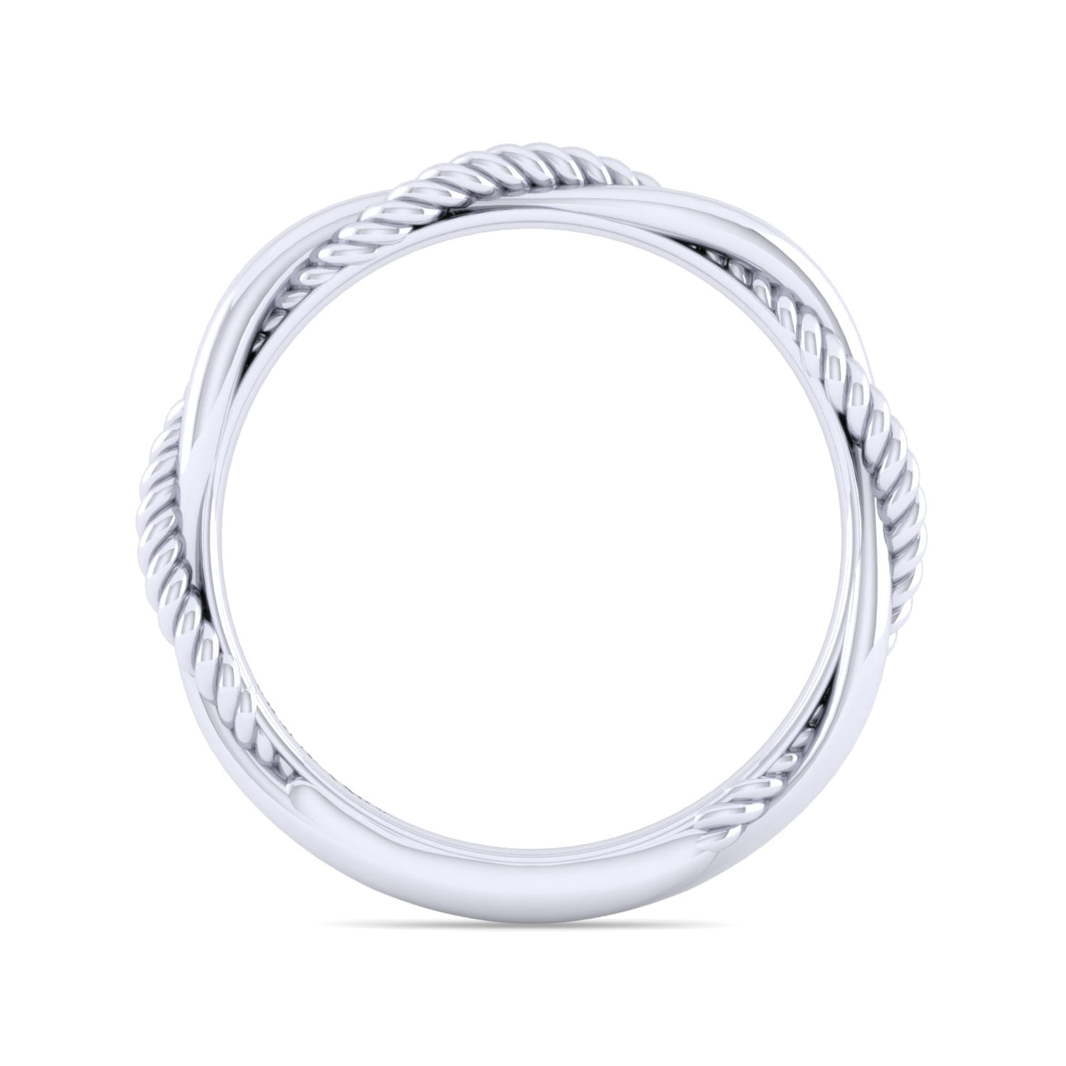 14K White Gold Matching Wedding Band - Shot 2