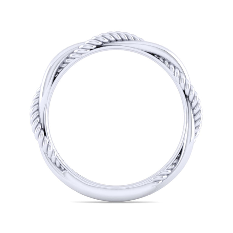 14K White Gold Matching Wedding Band - Shot 2