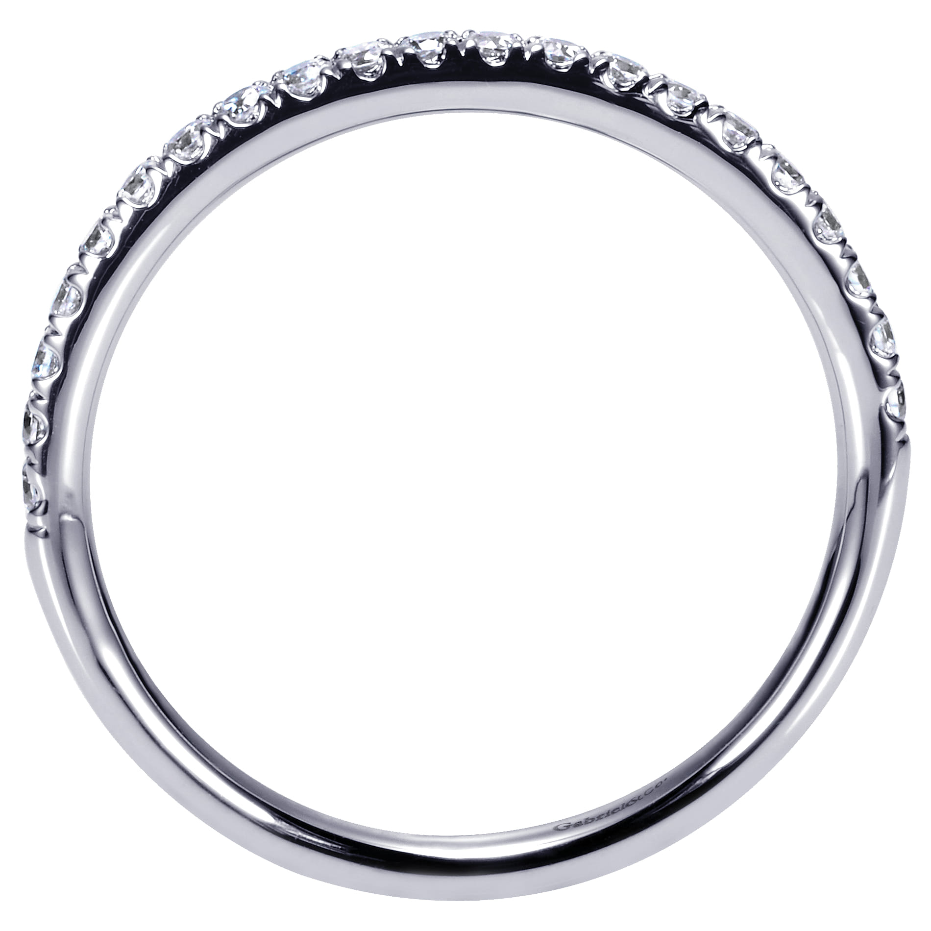 14K White Gold  Matching Wedding Band - 0.25 ct - Shot 2