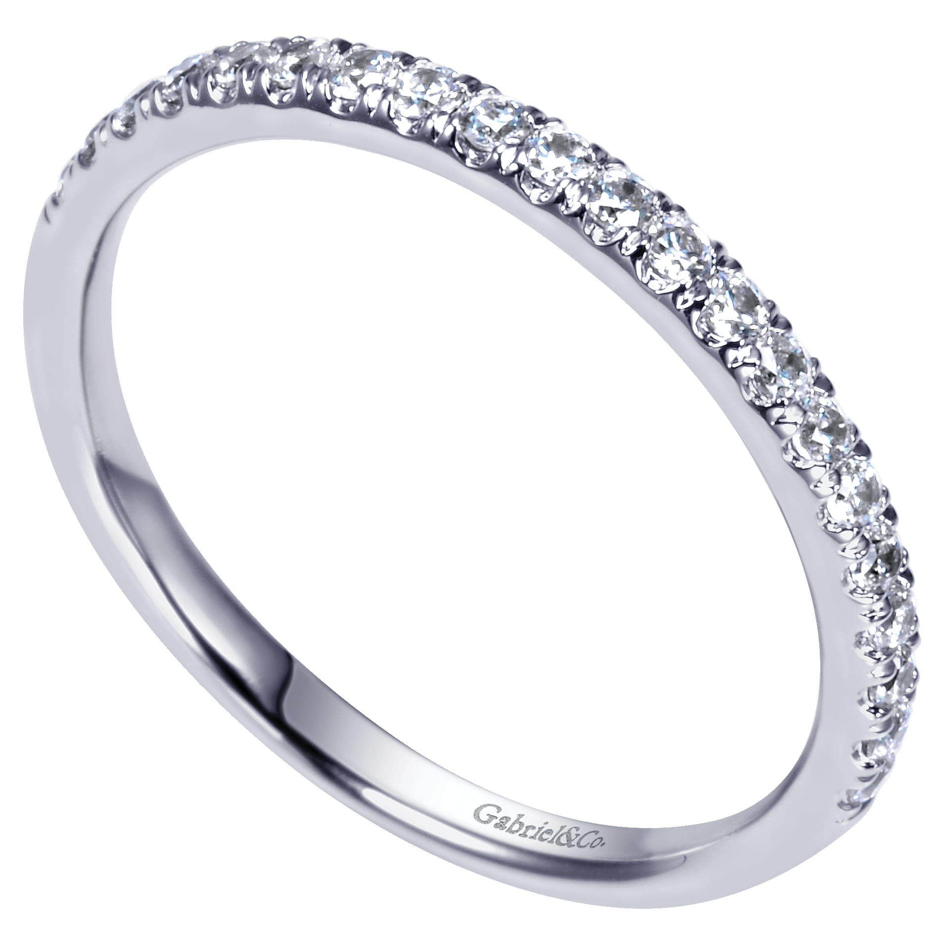 14K White Gold  Matching Wedding Band - 0.25 ct - Shot 3