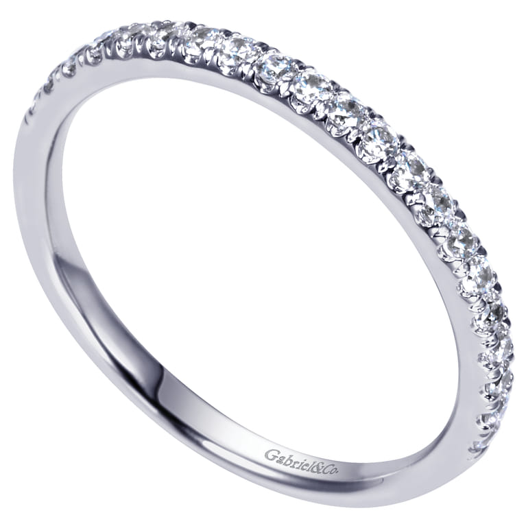 14K White Gold  Matching Wedding Band - 0.25 ct - Shot 3
