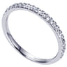 14K White Gold  Matching Wedding Band - 0.25 ct
