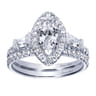 14K White Gold  Matching Wedding Band - 0.25 ct