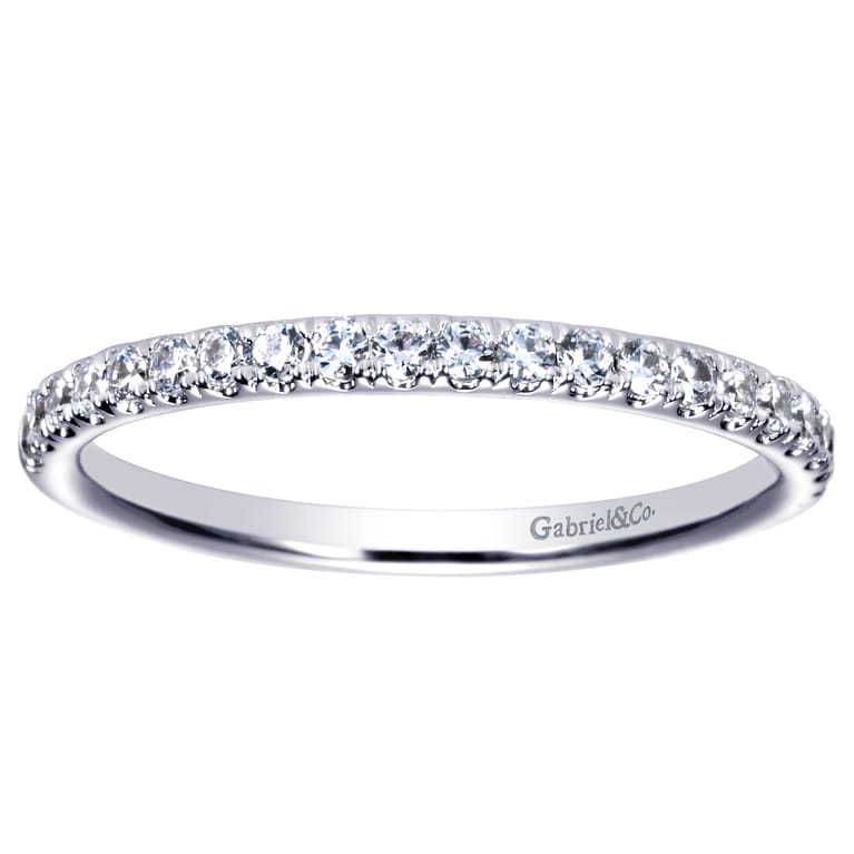 14K White Gold  Matching Wedding Band - 0.25 ct - Shot 5