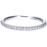 14K White Gold  Matching Wedding Band - 0.17 ct