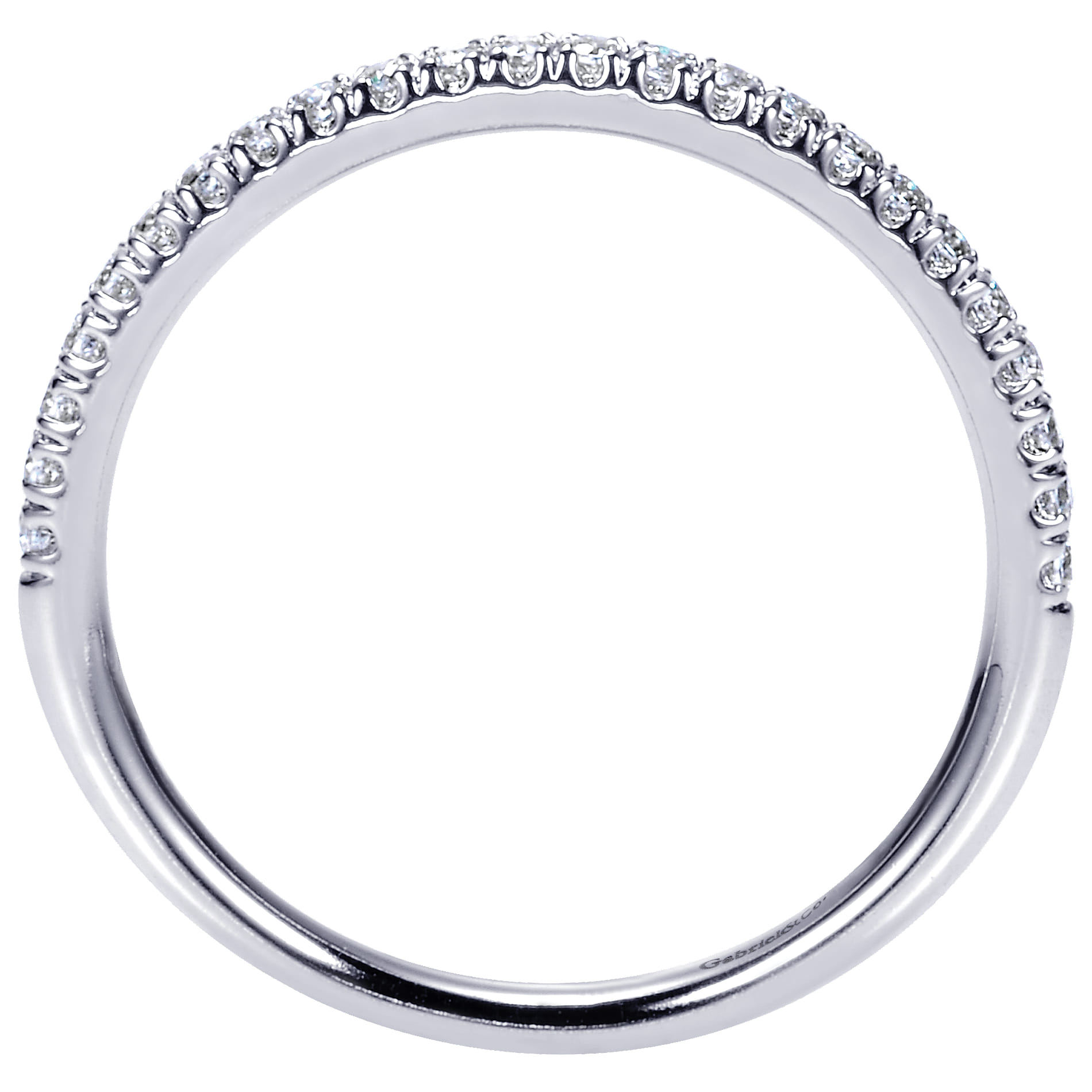 14K White Gold  Matching Wedding Band - 0.17 ct - Shot 2