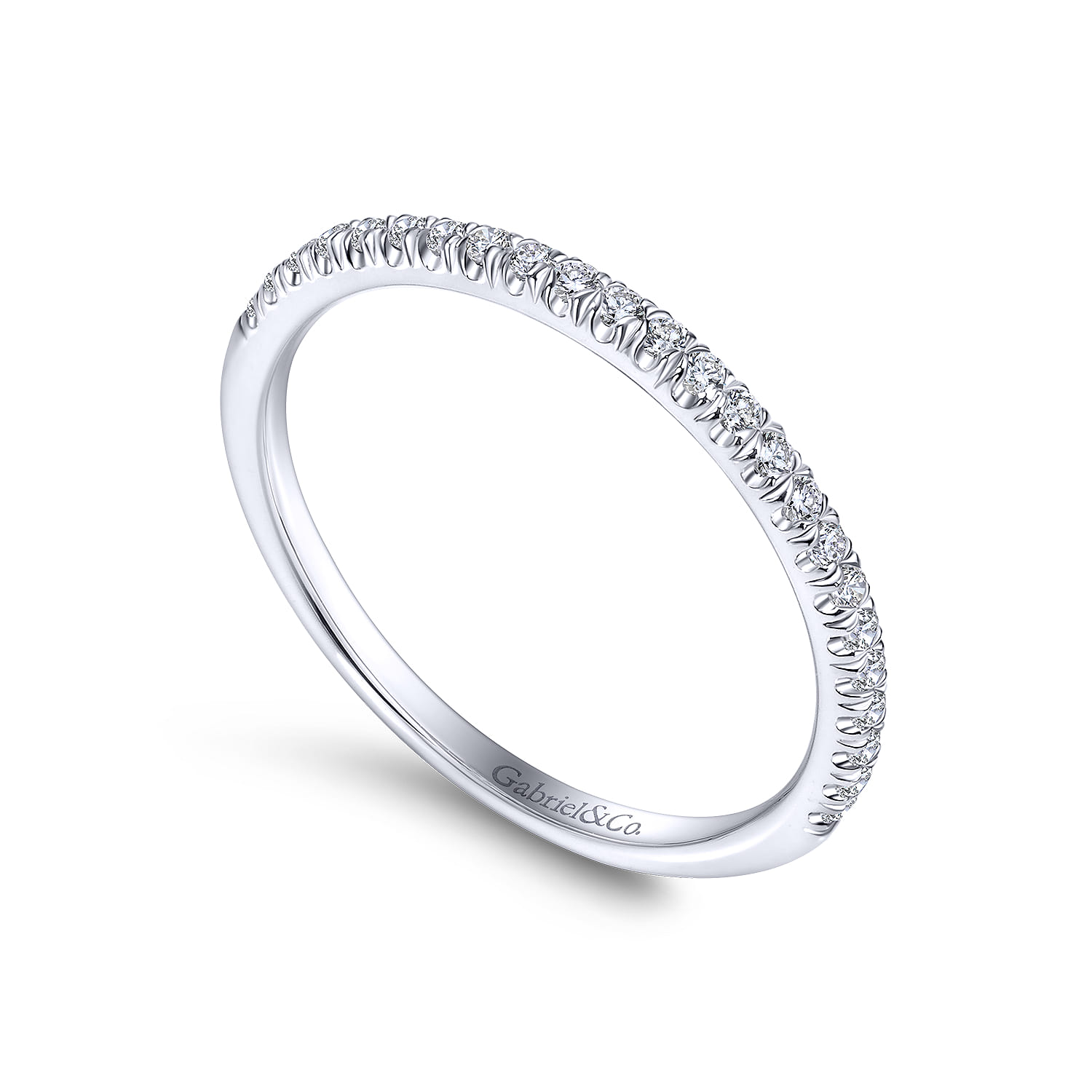 14K White Gold  Matching Wedding Band - 0.17 ct - Shot 3