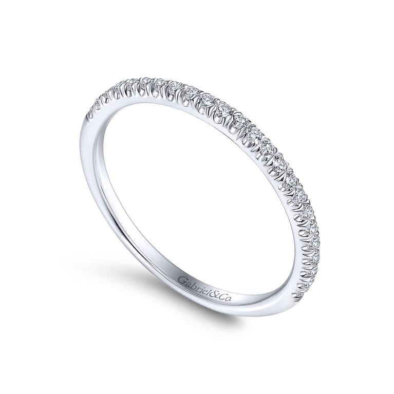 14K White Gold  Matching Wedding Band - 0.17 ct - Shot 3