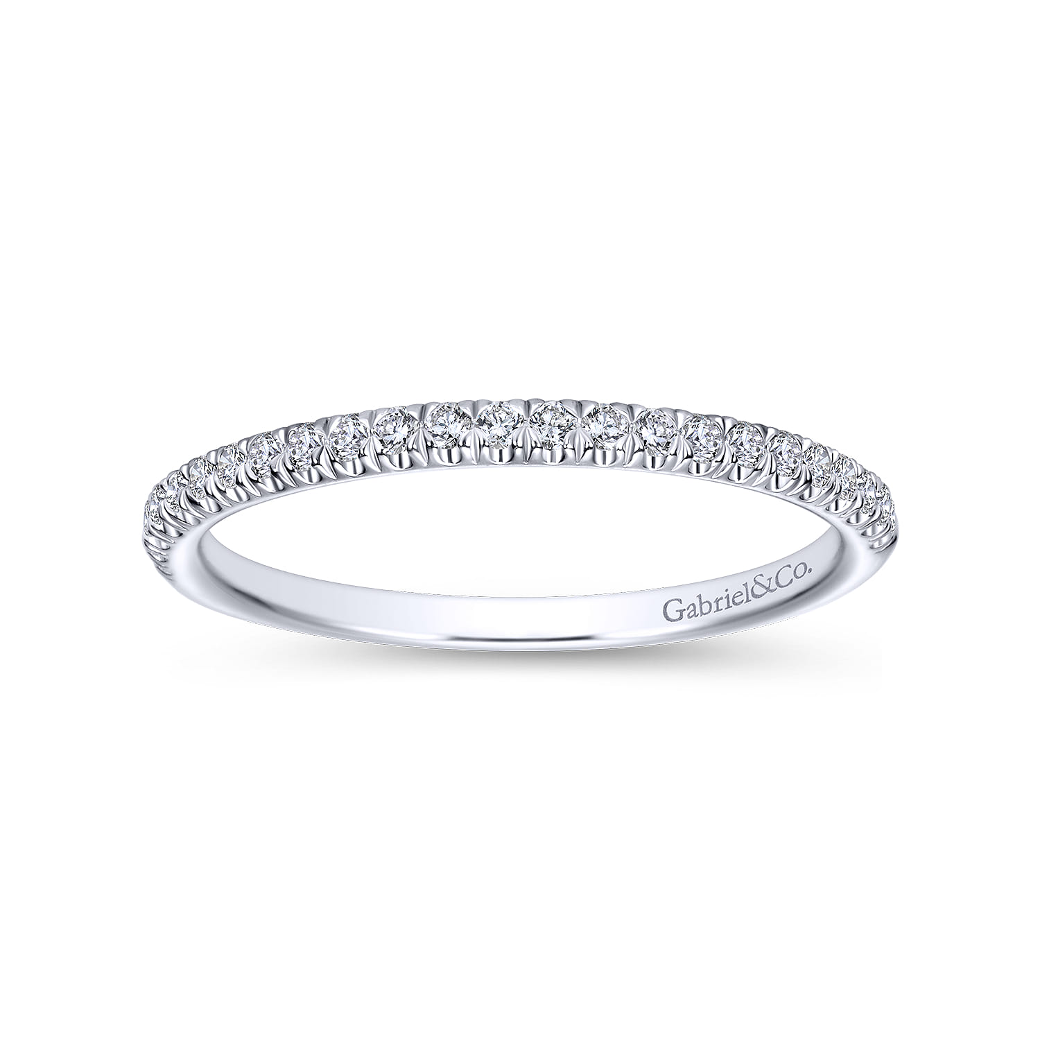 14K White Gold  Matching Wedding Band - 0.17 ct - Shot 5