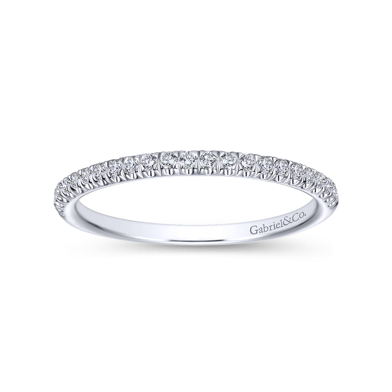14K White Gold  Matching Wedding Band - 0.17 ct - Shot 5