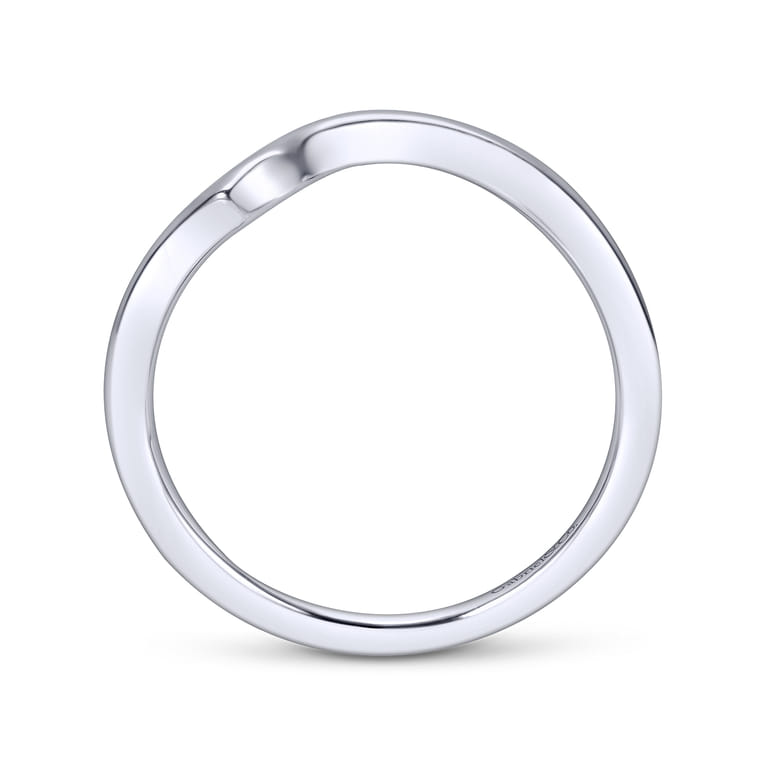 14K White Gold Matching Wedding Band - Shot 2
