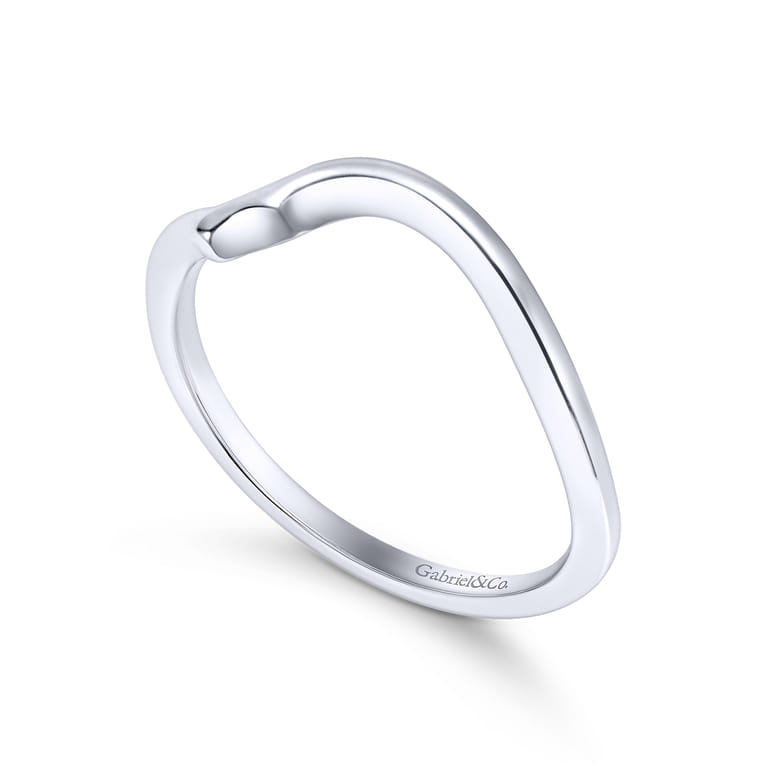 14K White Gold Matching Wedding Band - Shot 3