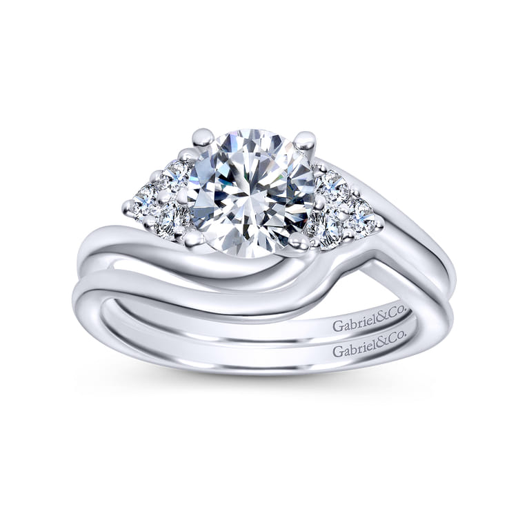 14K White Gold Matching Wedding Band - Shot 4