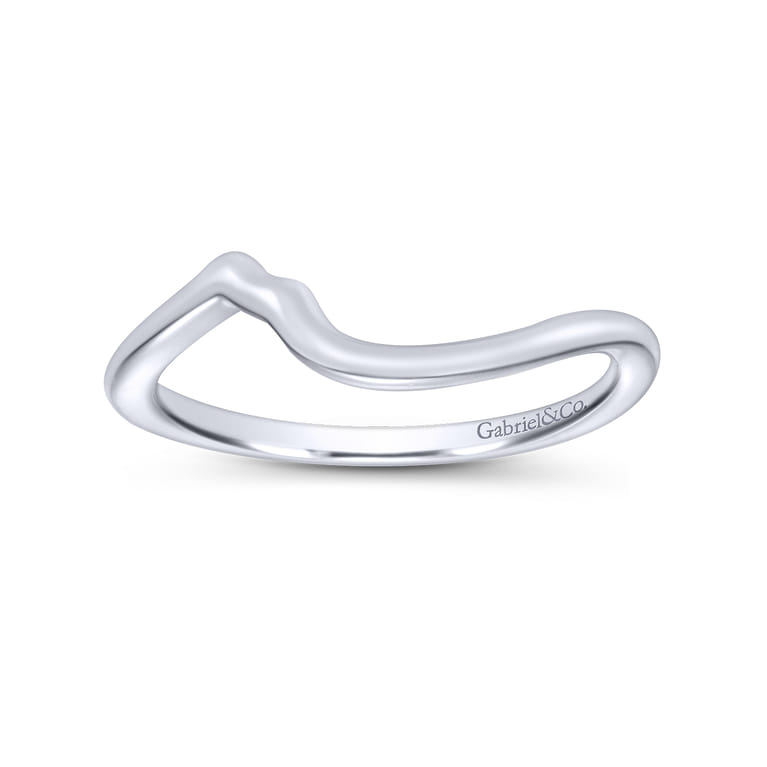 14K White Gold Matching Wedding Band - Shot 5