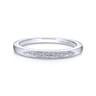 14K White Gold  Matching Wedding Band - 0.03 ct