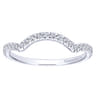 14K White Gold Matching Wedding Band - 0.19 ct