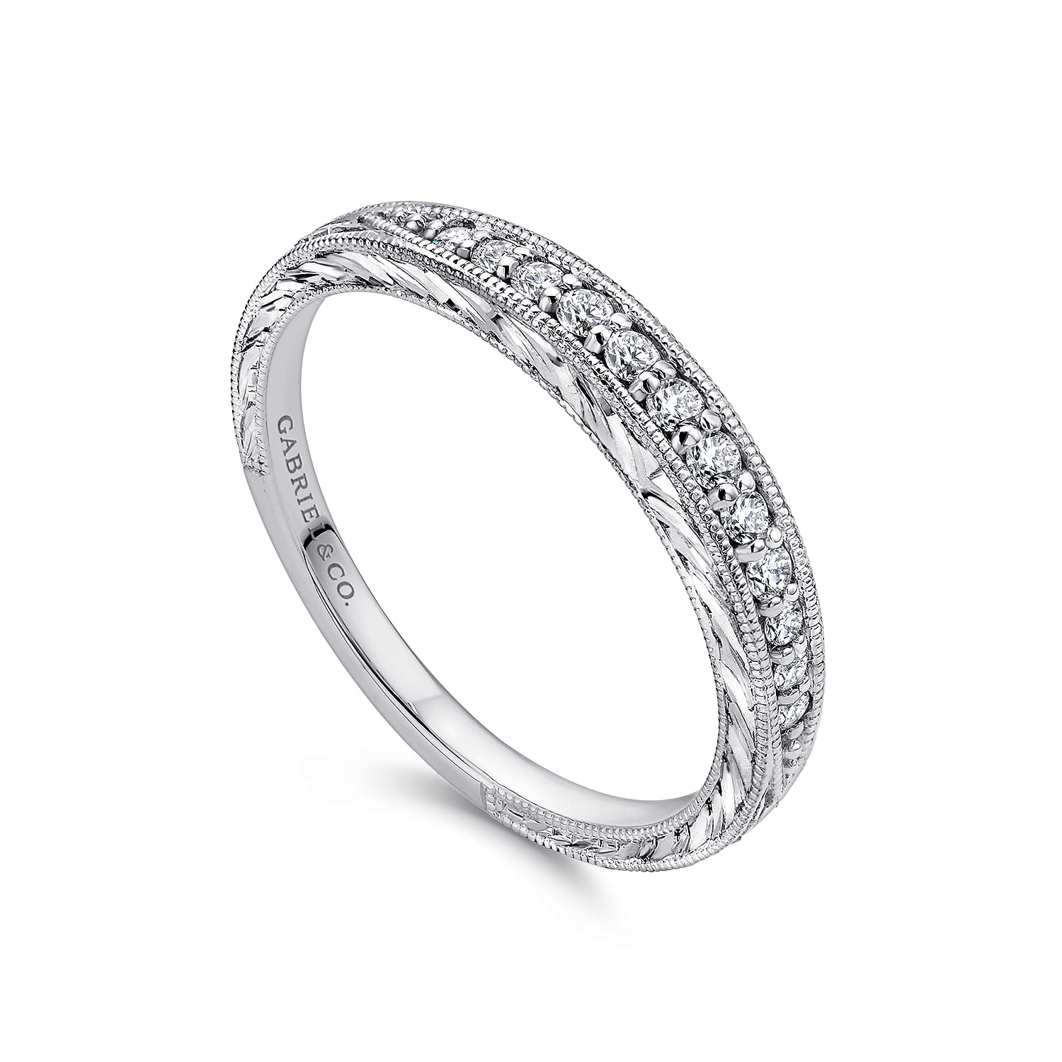 14K White Gold  Matching Wedding Band - 0.13 ct - Shot 3