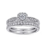14K White Gold  Matching Wedding Band - 0.13 ct