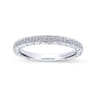 14K White Gold  Matching Wedding Band - 0.13 ct