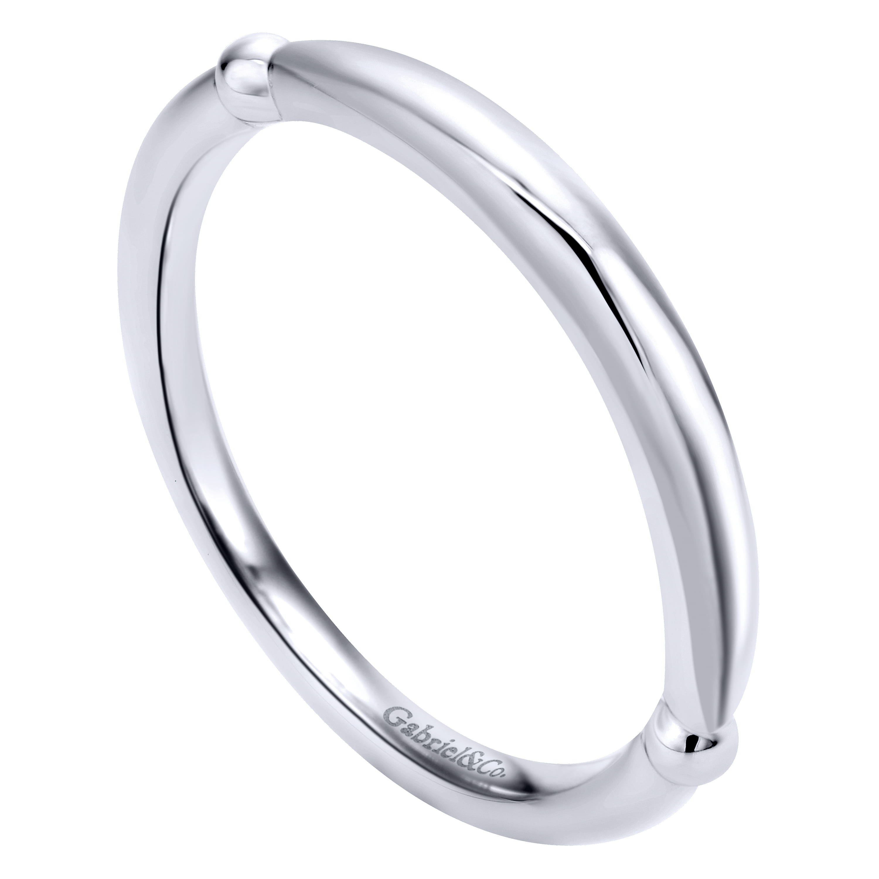14K White Gold Matching Wedding Band - Shot 3