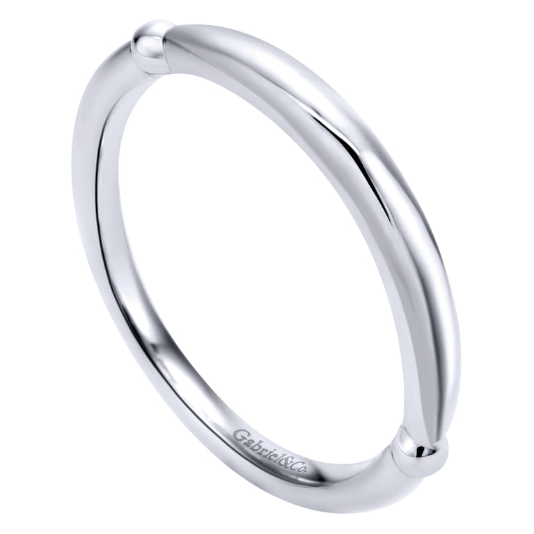 14K White Gold Matching Wedding Band - Shot 3