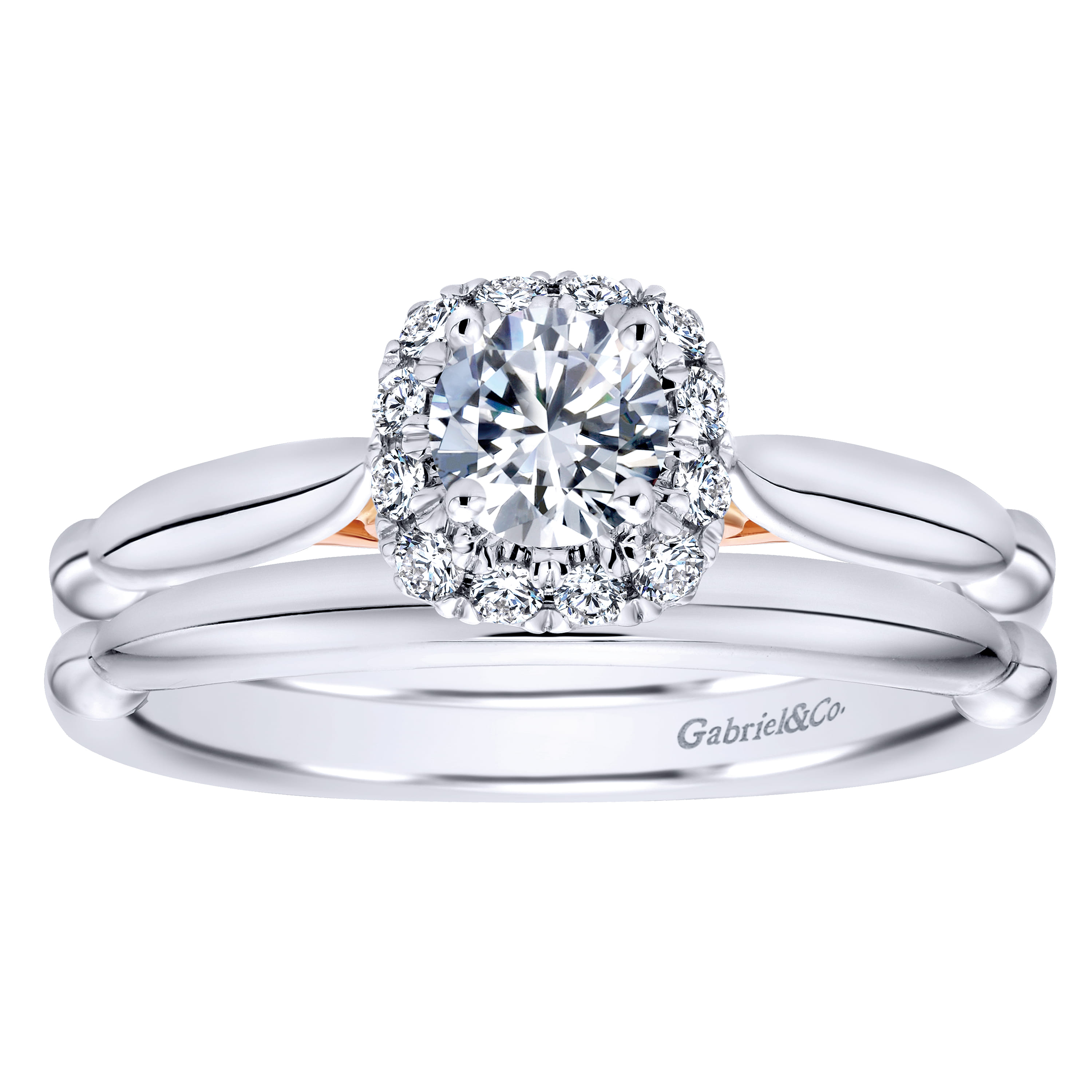 14K White Gold Matching Wedding Band - Shot 4