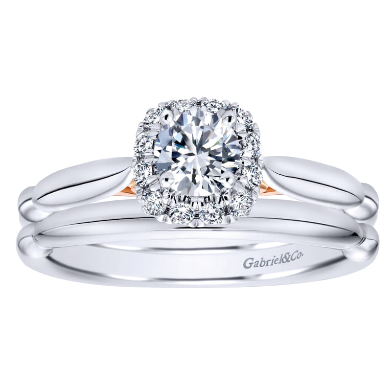 14K White Gold Matching Wedding Band - Shot 4