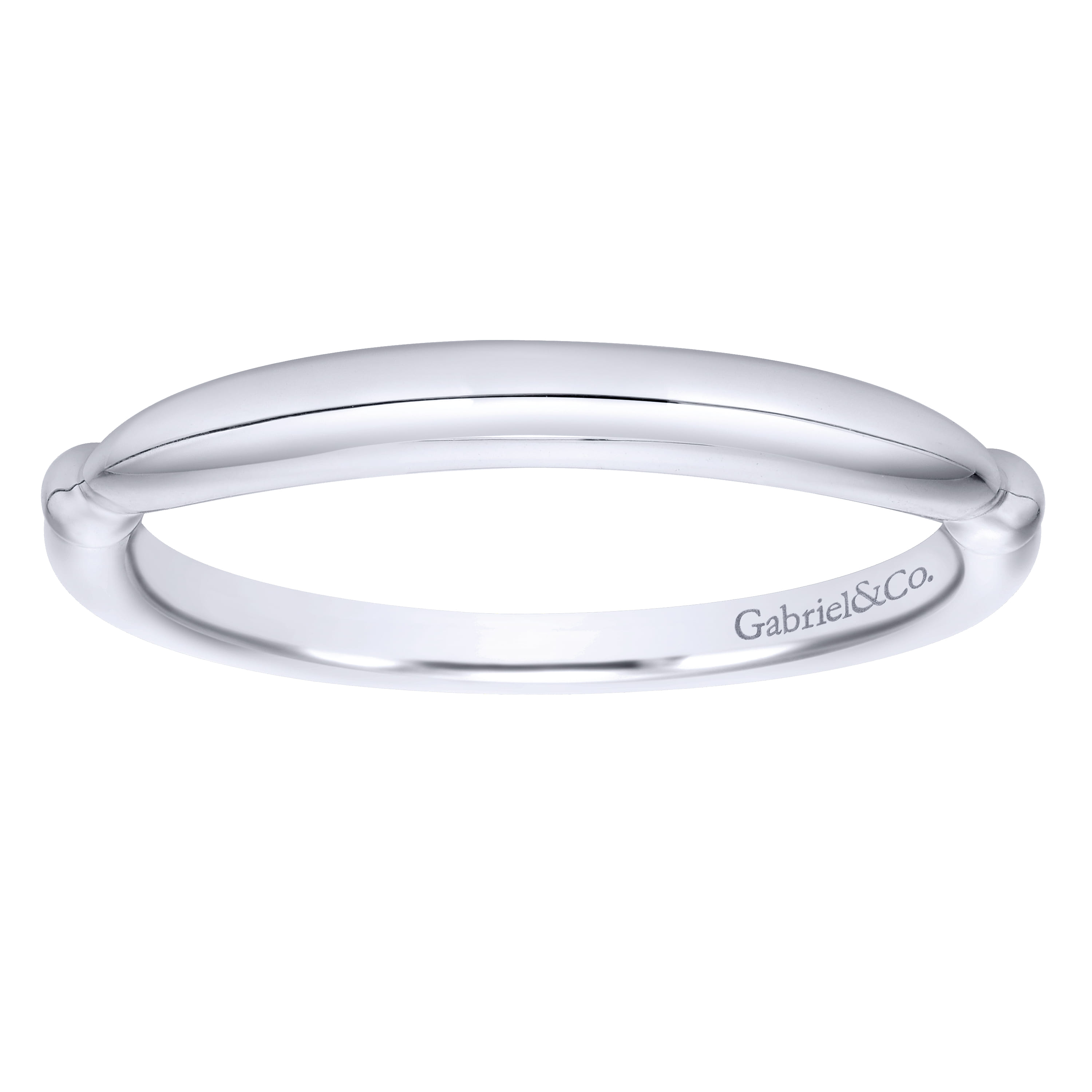 14K White Gold Matching Wedding Band - Shot 5