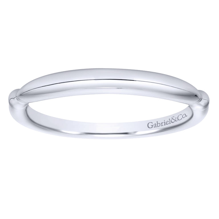 14K White Gold Matching Wedding Band - Shot 5