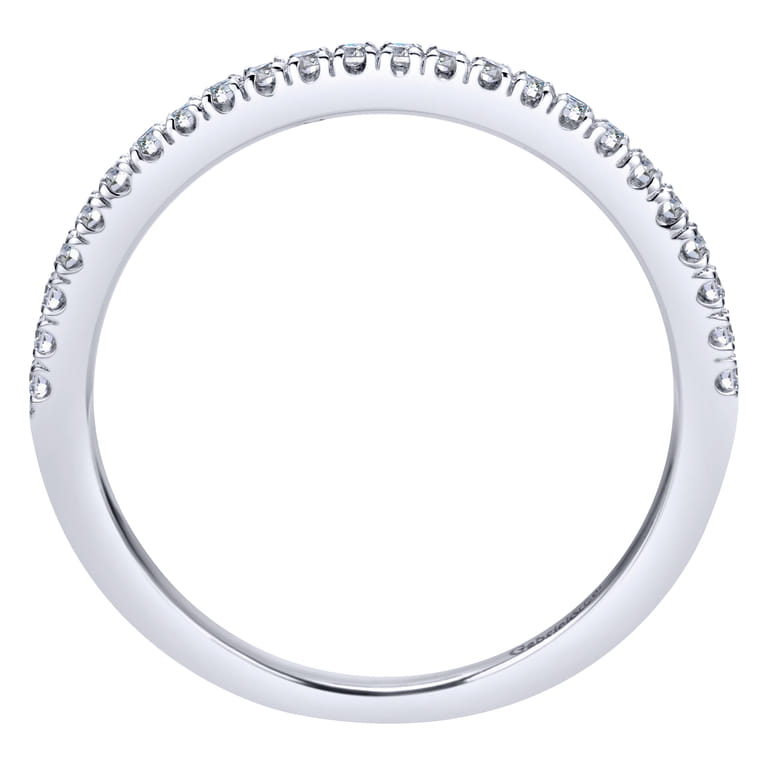 14K White Gold  Matching Wedding Band - 0.13 ct - Shot 2