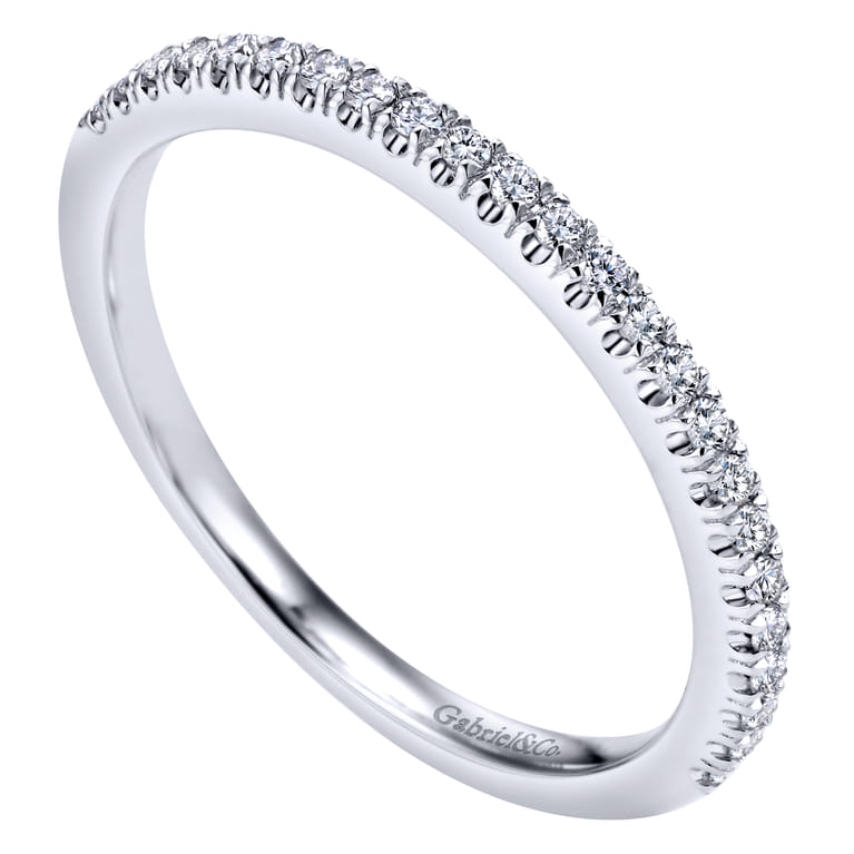 14K White Gold  Matching Wedding Band - 0.13 ct - Shot 3
