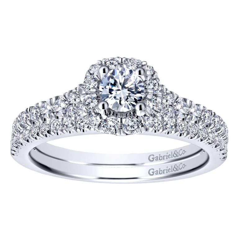 14K White Gold  Matching Wedding Band - 0.13 ct - Shot 4