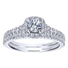 14K White Gold  Matching Wedding Band - 0.13 ct