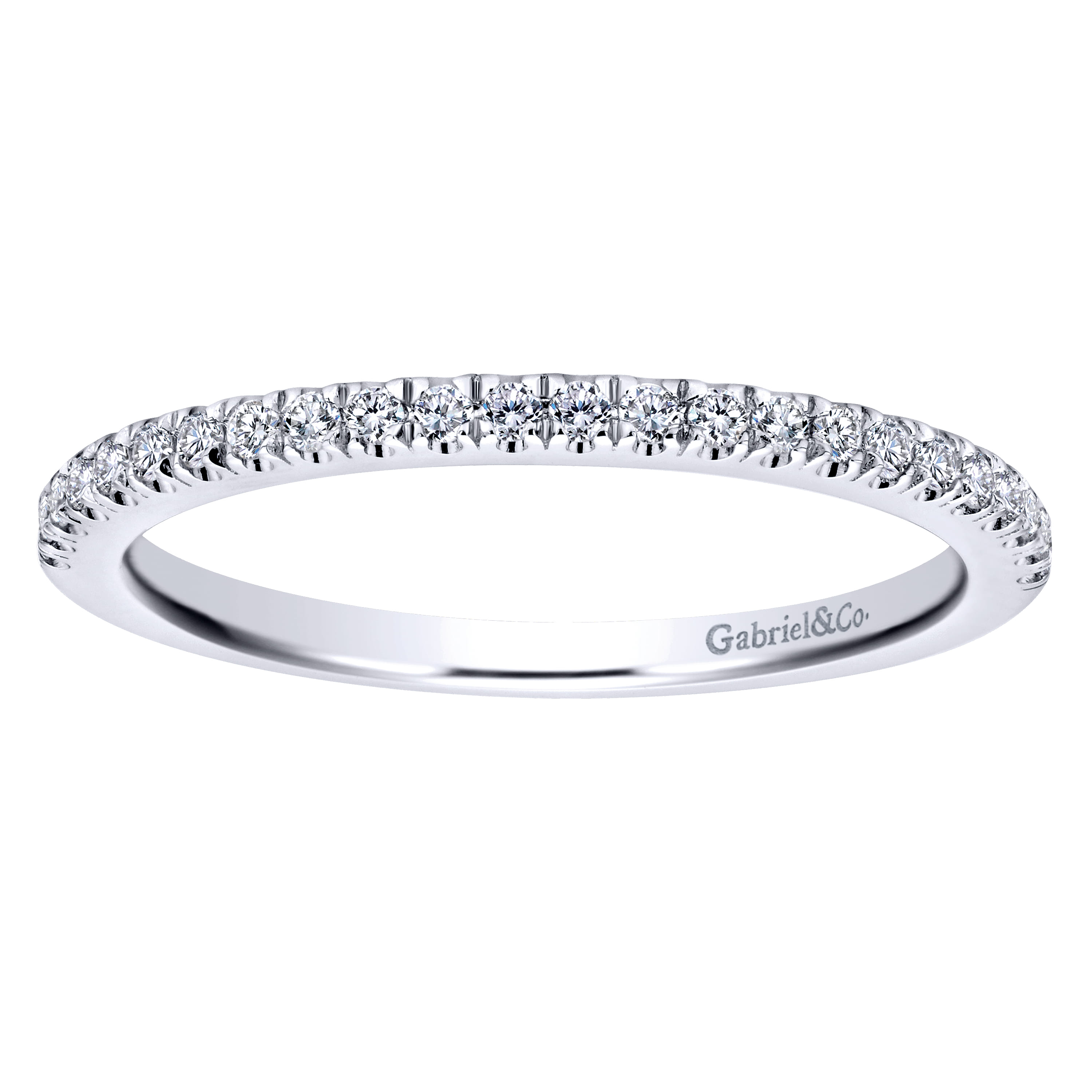 14K White Gold  Matching Wedding Band - 0.13 ct - Shot 5