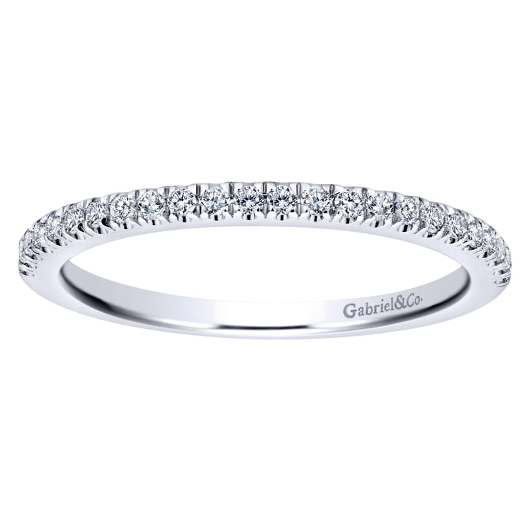 14K White Gold  Matching Wedding Band - 0.13 ct - Shot 5
