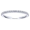 14K White Gold  Matching Wedding Band - 0.13 ct