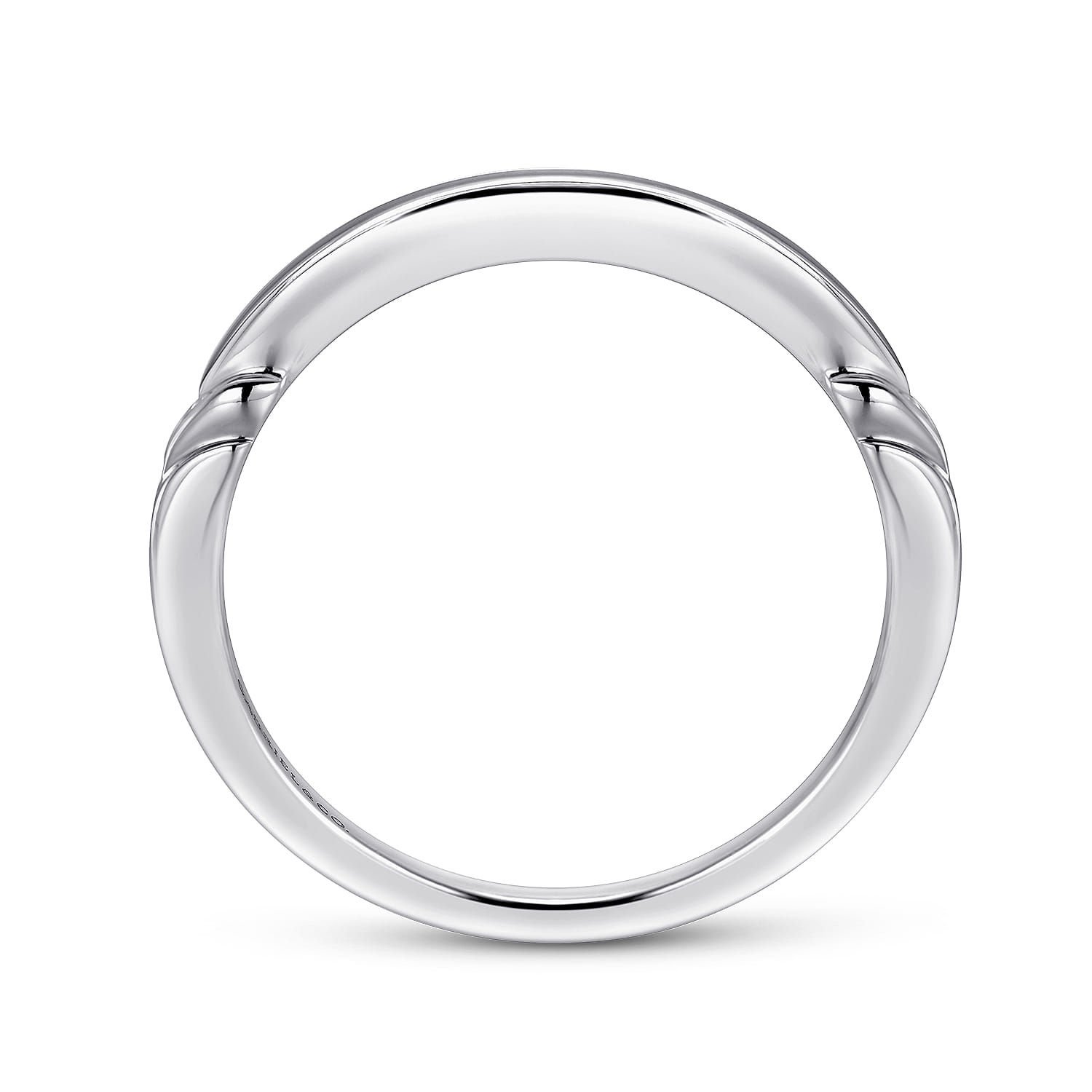 14K White Gold Matching Wedding Band - Shot 2