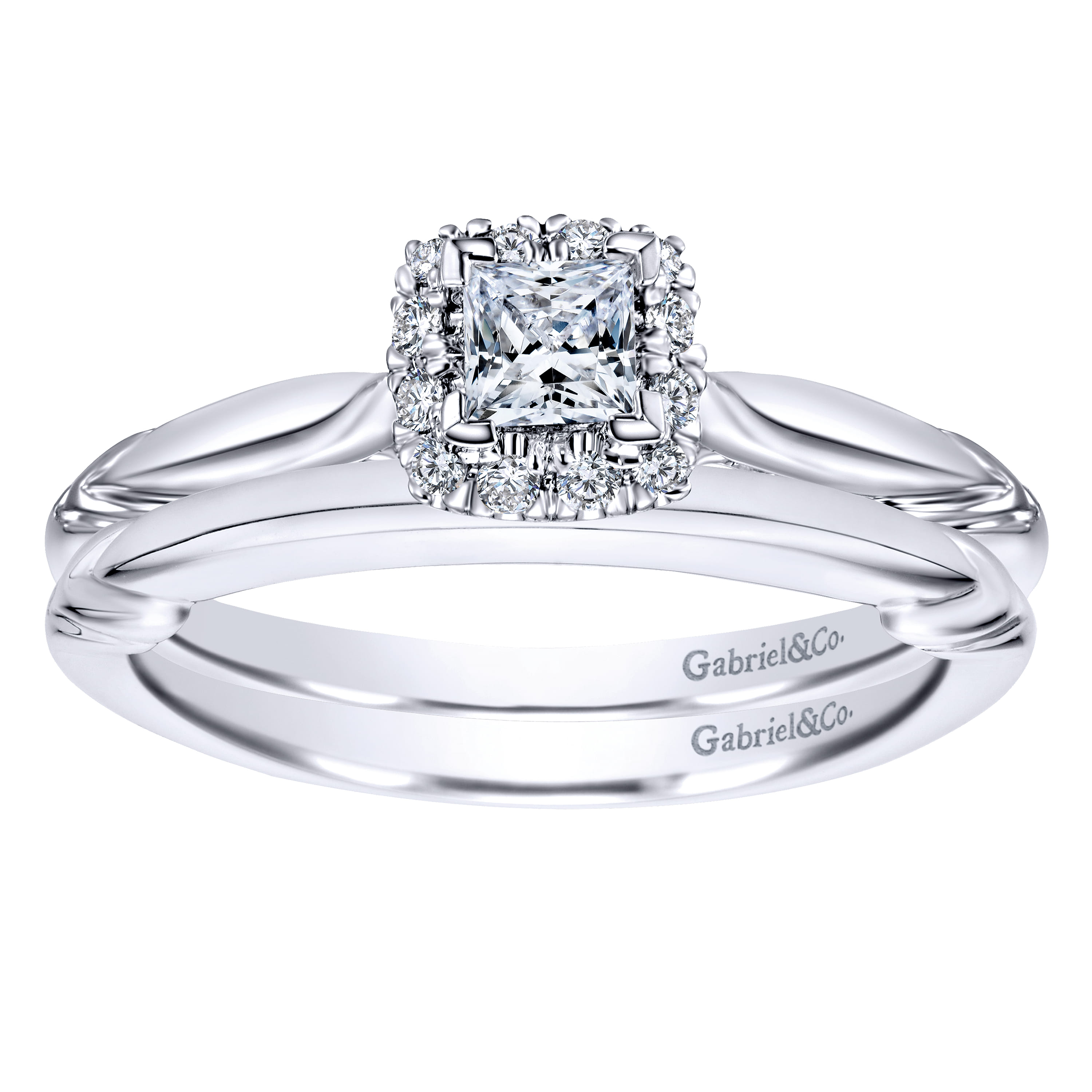 14K White Gold Matching Wedding Band - Shot 4