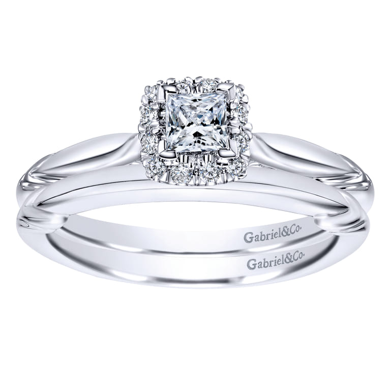 14K White Gold Matching Wedding Band - Shot 4